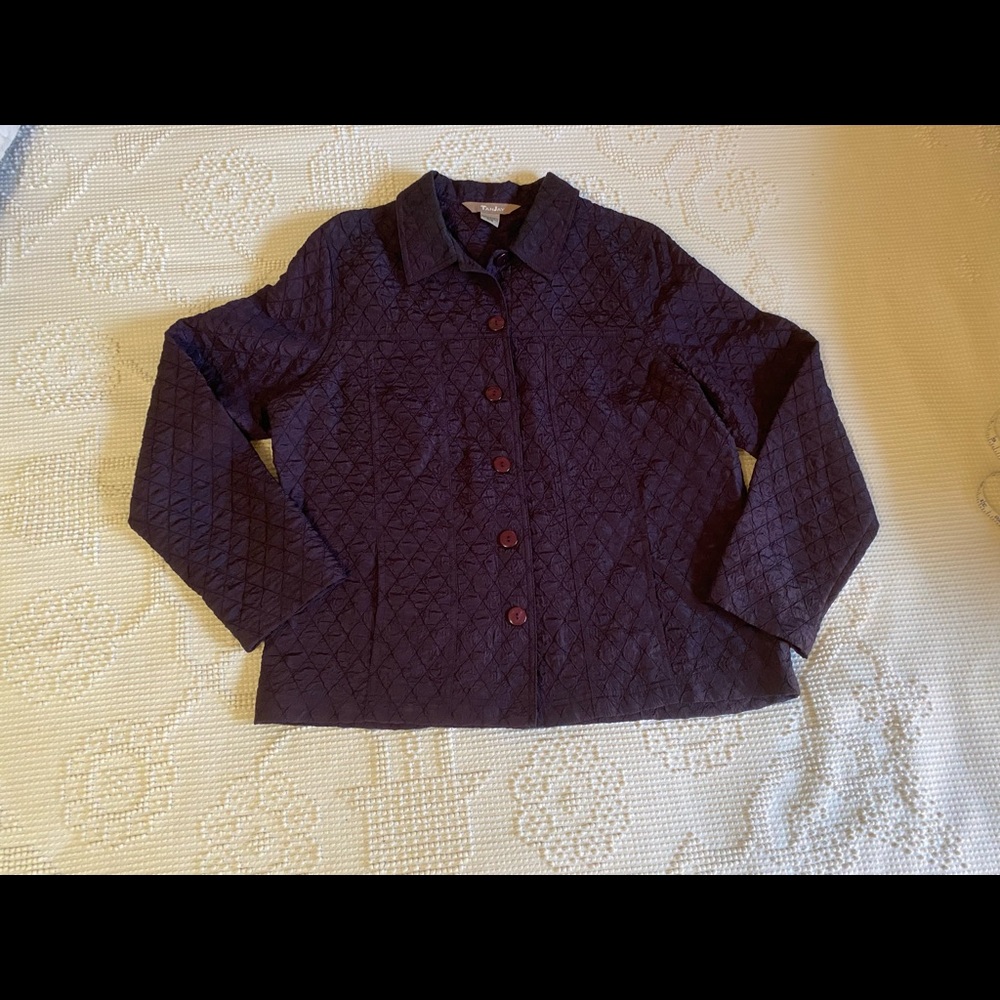 “Tan Jay” Purple quilted jacket